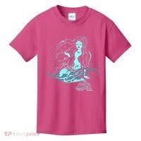Cute Boho Space Galaxy Mermaid Kids T-Shirt thumb 0