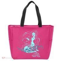 Cute Boho Space Galaxy Mermaid Tote Bag thumb 0