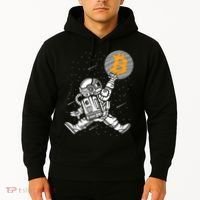 Cryptocurrency Bitcoin Space Moon Funny Hoodie thumb 2