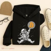 Cryptocurrency Bitcoin Space Moon Funny Hoodie thumb 4