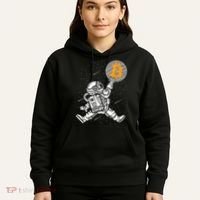 Cryptocurrency Bitcoin Space Moon Funny Hoodie thumb 5