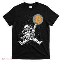Cryptocurrency Bitcoin Space Moon Funny T-Shirt thumb 0