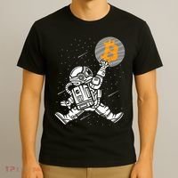 Cryptocurrency Bitcoin Space Moon Funny T-Shirt thumb 3