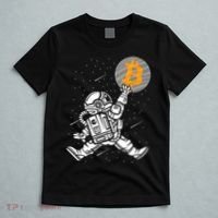 Cryptocurrency Bitcoin Space Moon Funny T-Shirt thumb 5