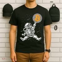 Cryptocurrency Bitcoin Space Moon Funny T-Shirt thumb 6