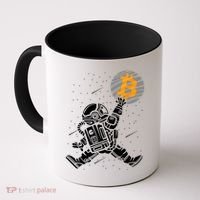Cryptocurrency Bitcoin Space Moon Funny Coffee Mug thumb 0