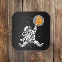 Cryptocurrency Bitcoin Space Moon Funny Coaster thumb 0