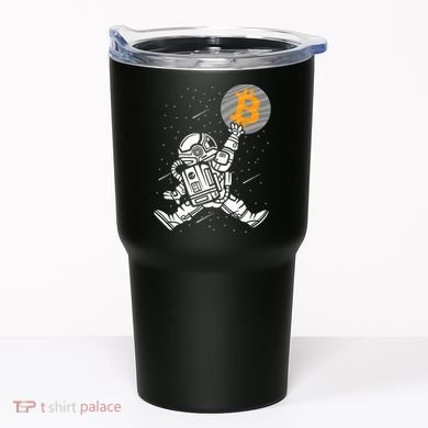 Cryptocurrency Bitcoin Space Moon Funny Tumbler