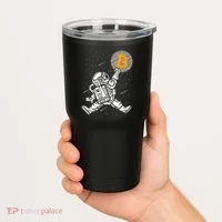 Cryptocurrency Bitcoin Space Moon Funny Tumbler thumb 2