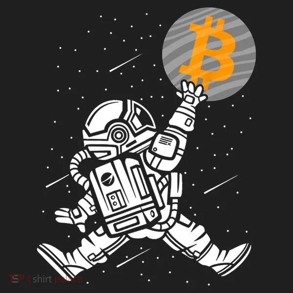 Cryptocurrency Bitcoin Space Moon Funny Tumbler