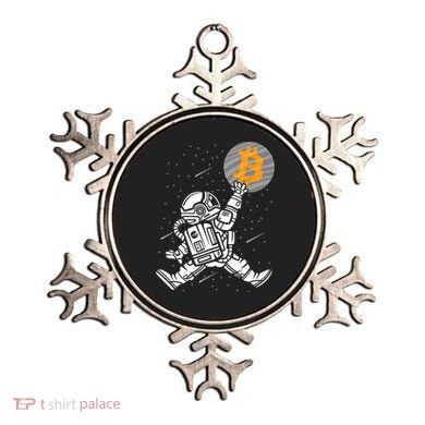 Cryptocurrency Bitcoin Space Moon Funny Ornament