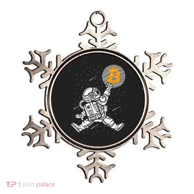Cryptocurrency Bitcoin Space Moon Funny Ornament