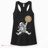Cryptocurrency Bitcoin Space Moon Funny Women's Tank Top thumb 0