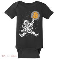 Cryptocurrency Bitcoin Space Moon Funny Baby Bodysuit thumb 0