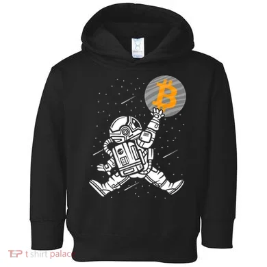Cryptocurrency Bitcoin Space Moon Funny Toddler Hoodie