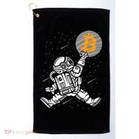Cryptocurrency Bitcoin Space Moon Funny Golf Towel thumb 0