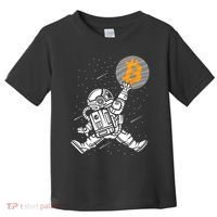 Cryptocurrency Bitcoin Space Moon Funny Toddler T-Shirt thumb 0