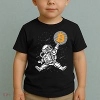 Cryptocurrency Bitcoin Space Moon Funny Toddler T-Shirt thumb 2