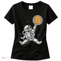 Cryptocurrency Bitcoin Space Moon Funny Women's T-Shirt thumb 0