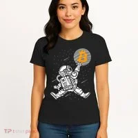 Cryptocurrency Bitcoin Space Moon Funny Women's T-Shirt thumb 4