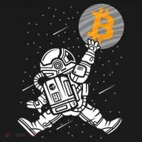 Cryptocurrency Bitcoin Space Moon Funny Women's T-Shirt thumb 6