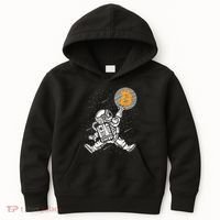 Cryptocurrency Bitcoin Space Moon Funny Kids Hoodie thumb 0
