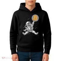 Cryptocurrency Bitcoin Space Moon Funny Kids Hoodie thumb 4