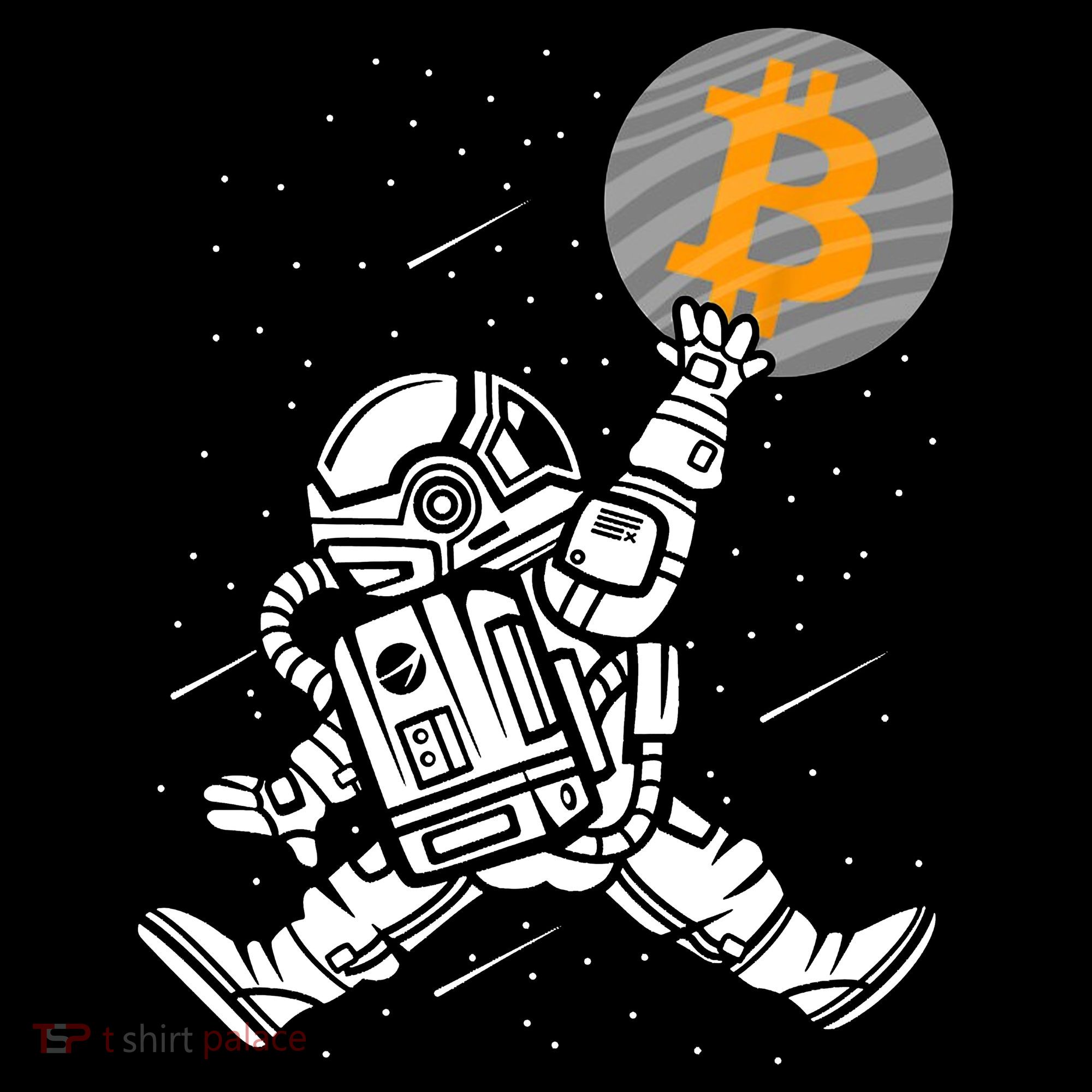 Cryptocurrency Bitcoin Space Moon Funny Kids Hoodie