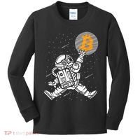 Cryptocurrency Bitcoin Space Moon Funny Kids Long Sleeve Shirt thumb 0