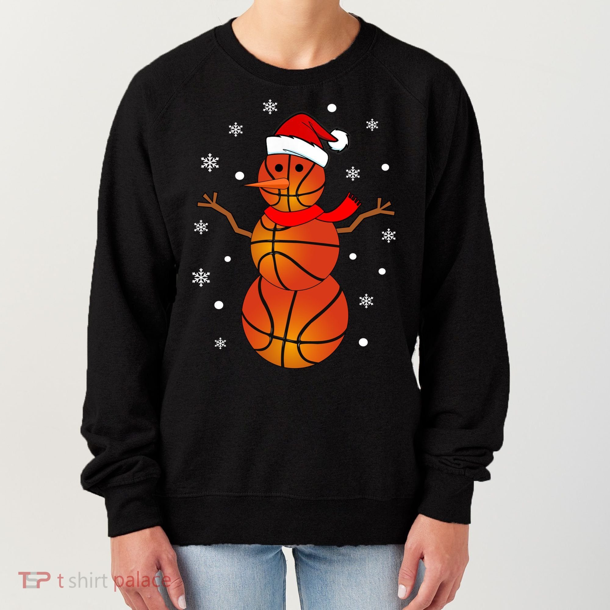 Christmas Basketball Snow Gift Basketball Christmas Gift Women's Sweatshirt