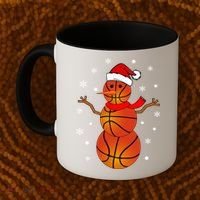Christmas Basketball Snow Gift Basketball Christmas Gift Coffee Mug thumb 2