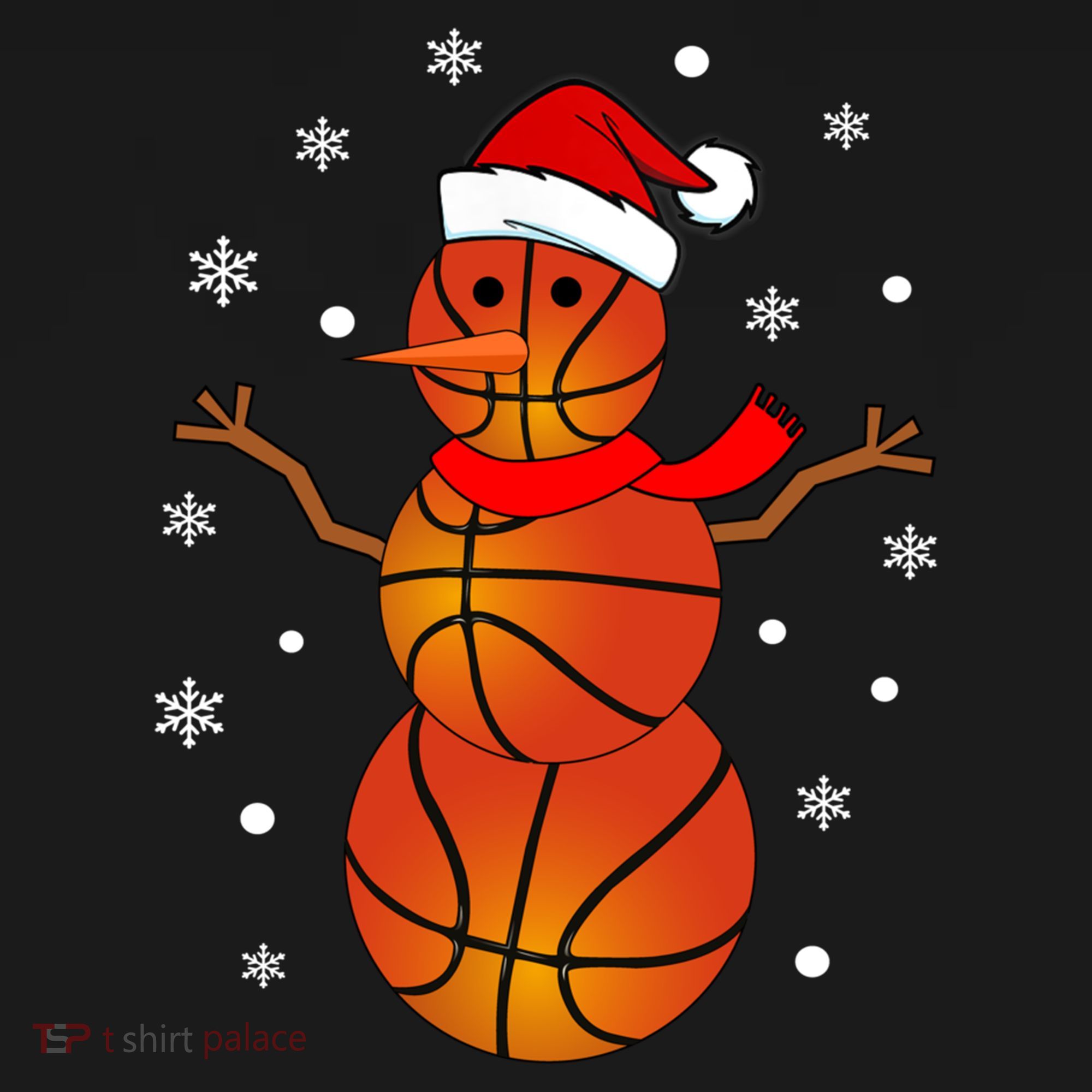 Christmas Basketball Snow Gift Basketball Christmas Gift Women's Hoodie