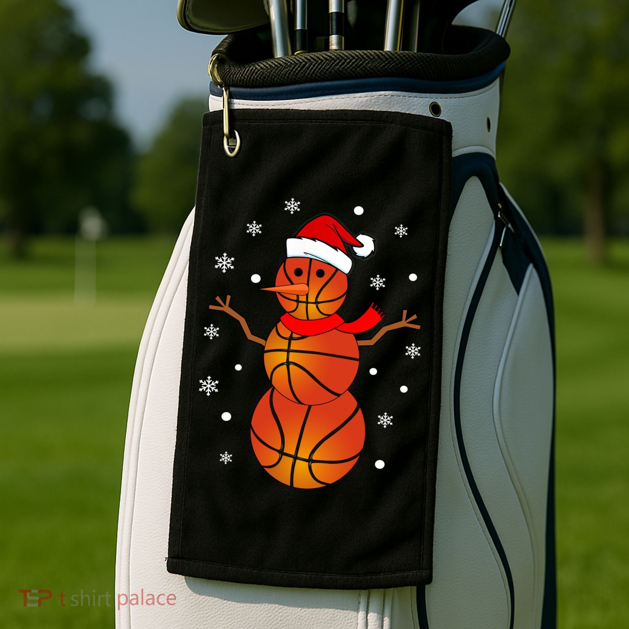 Christmas Basketball Snow Gift Basketball Christmas Gift Golf Towel