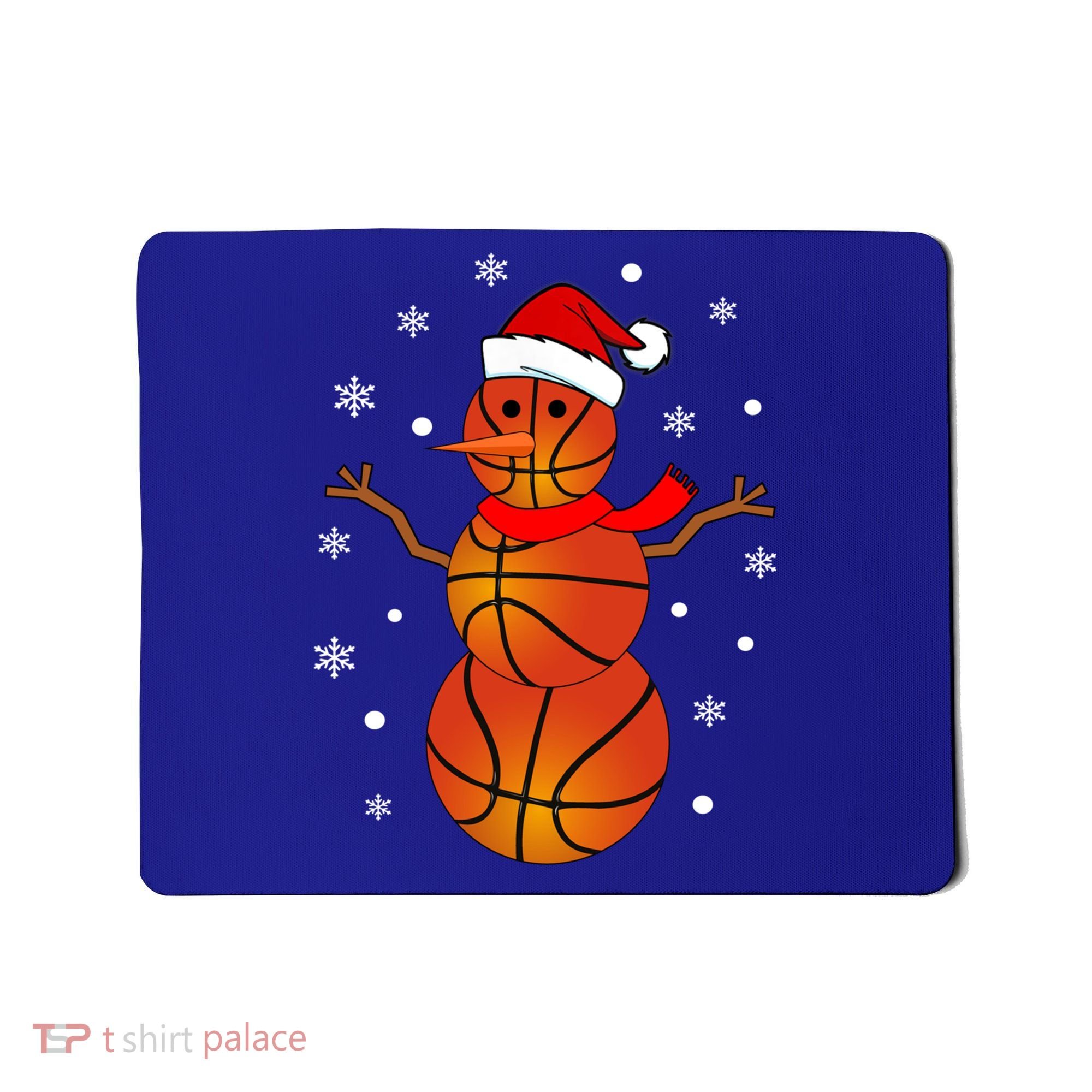 Christmas Basketball Snow Gift Basketball Christmas Gift Mousepad