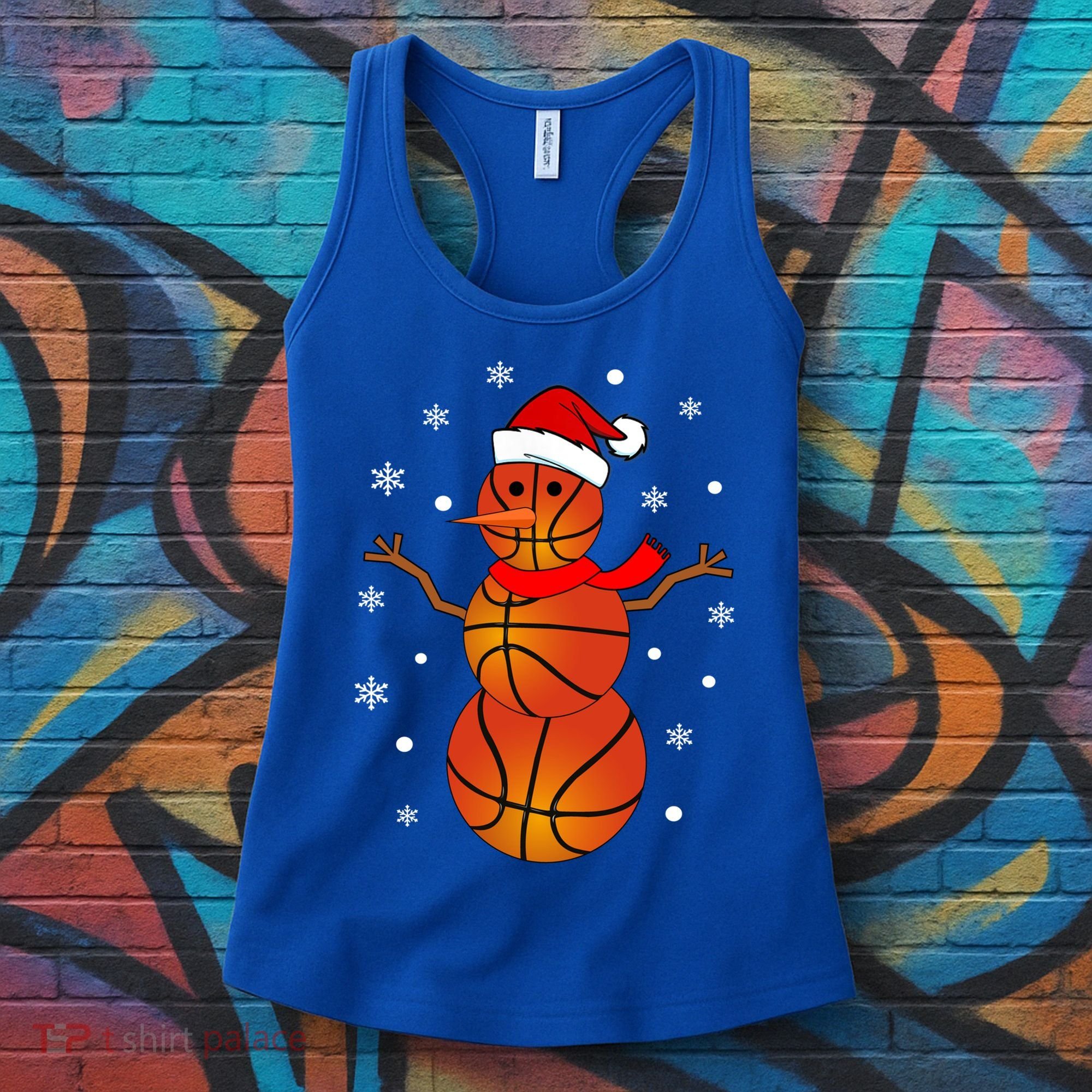 Christmas Basketball Snow Gift Basketball Christmas Gift Women's Tank Top