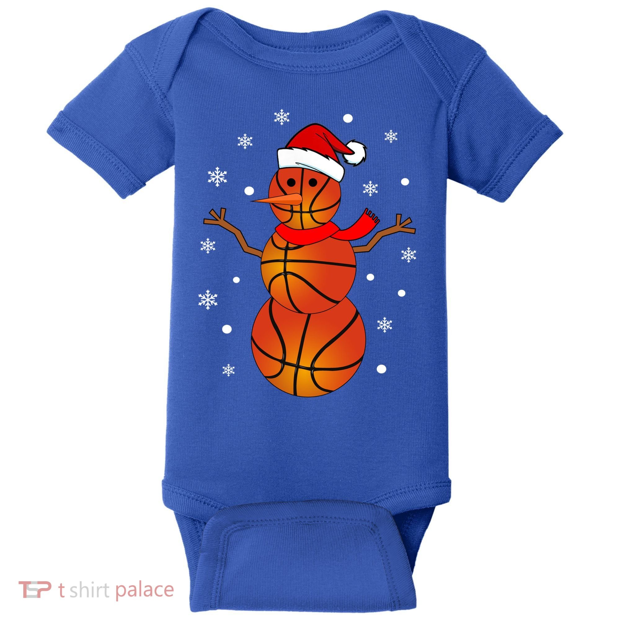 Christmas Basketball Snow Gift Basketball Christmas Gift Baby Bodysuit