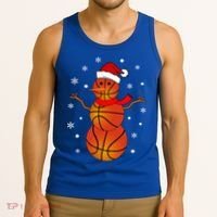 Christmas Basketball Snow Gift Basketball Christmas Gift Tank Top thumb 3