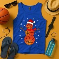 Christmas Basketball Snow Gift Basketball Christmas Gift Tank Top thumb 4