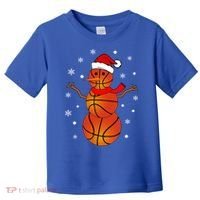 Christmas Basketball Snow Gift Basketball Christmas Gift Toddler T-Shirt thumb 0