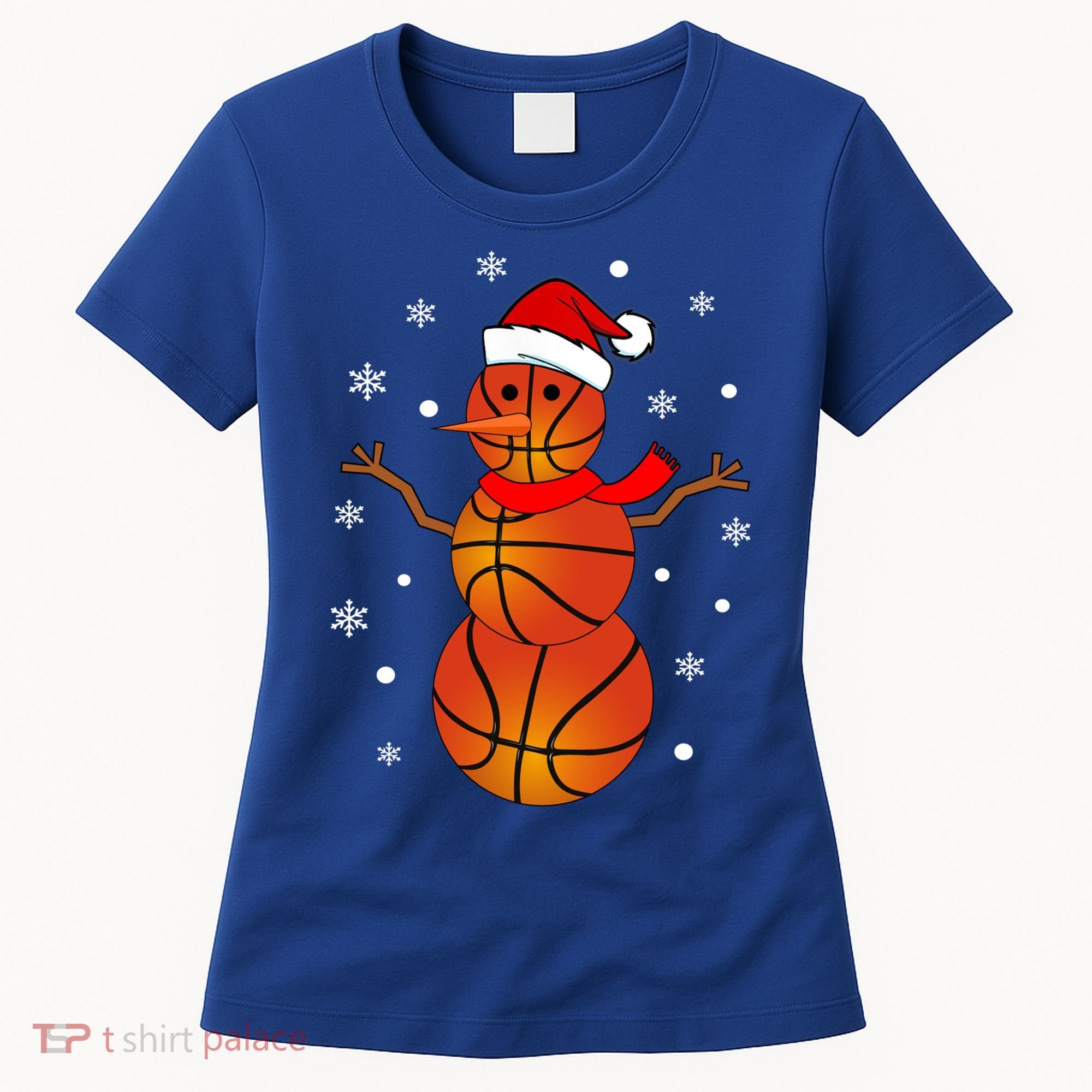 Christmas Basketball Snow Gift Basketball Christmas Gift Women's T-Shirt