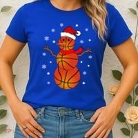 Christmas Basketball Snow Gift Basketball Christmas Gift Women's T-Shirt thumb 2