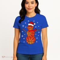 Christmas Basketball Snow Gift Basketball Christmas Gift Women's T-Shirt thumb 4