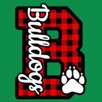 Cheer Bulldogs School Sports Fan Team Spirit Buffalo Plaid T-Shirt thumb 7