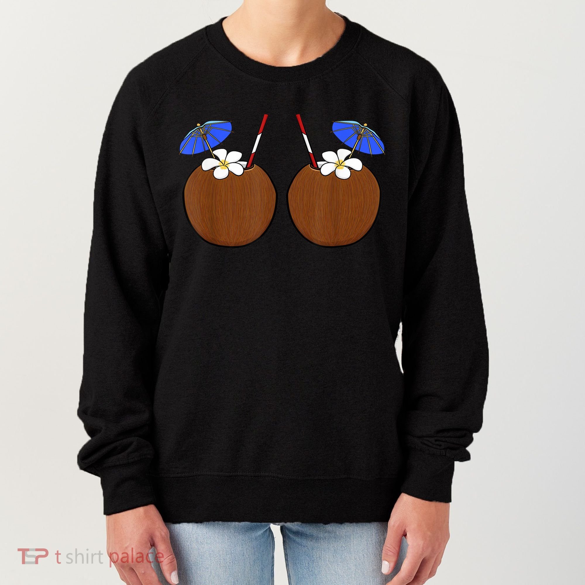 Coconut Bra Summer Season Swimming Beach Lover Women's Sweatshirt