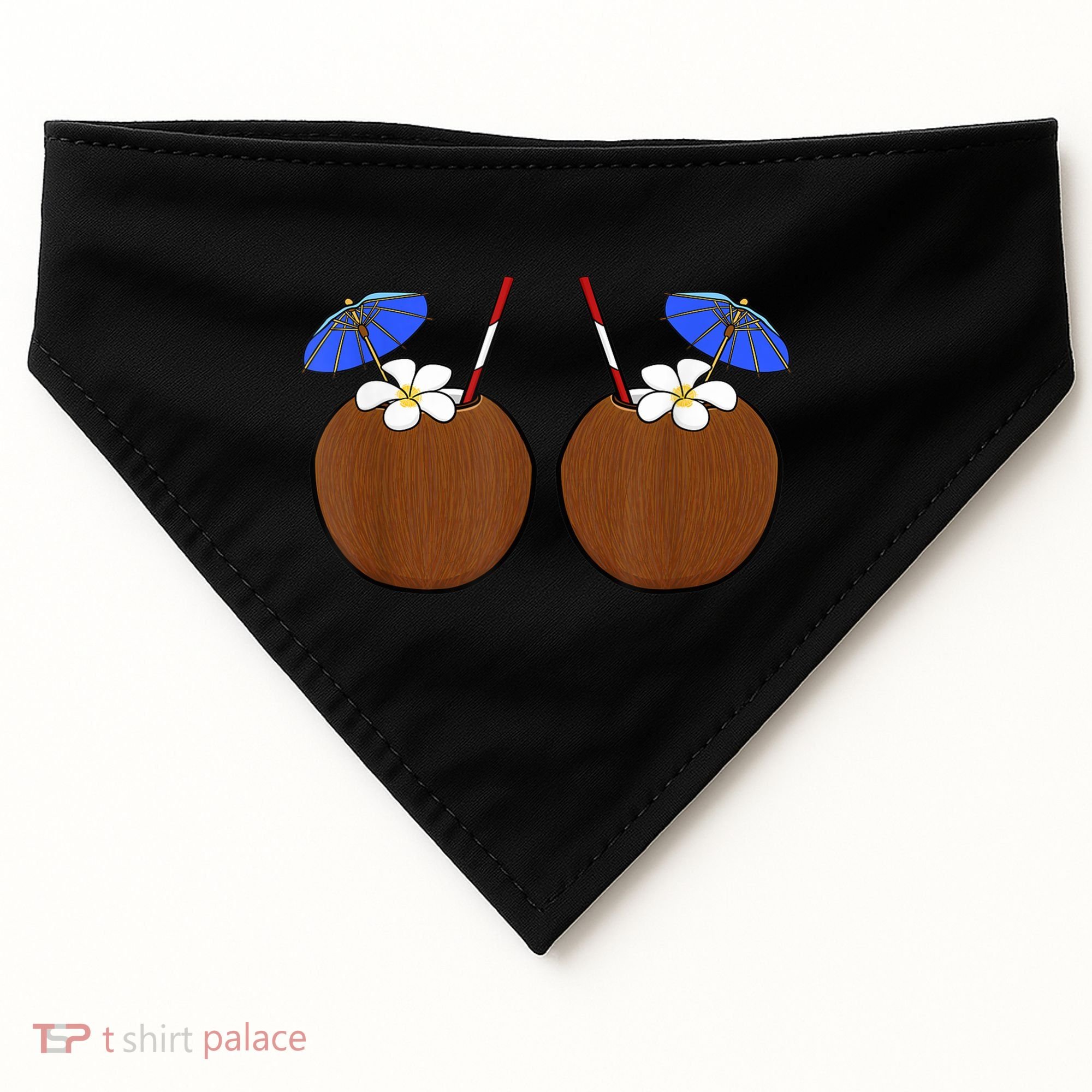 Coconut Bra Summer Season Swimming Beach Lover USA-Made Doggie Bandana