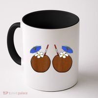 Coconut Bra Summer Season Swimming Beach Lover Coffee Mug thumb 0