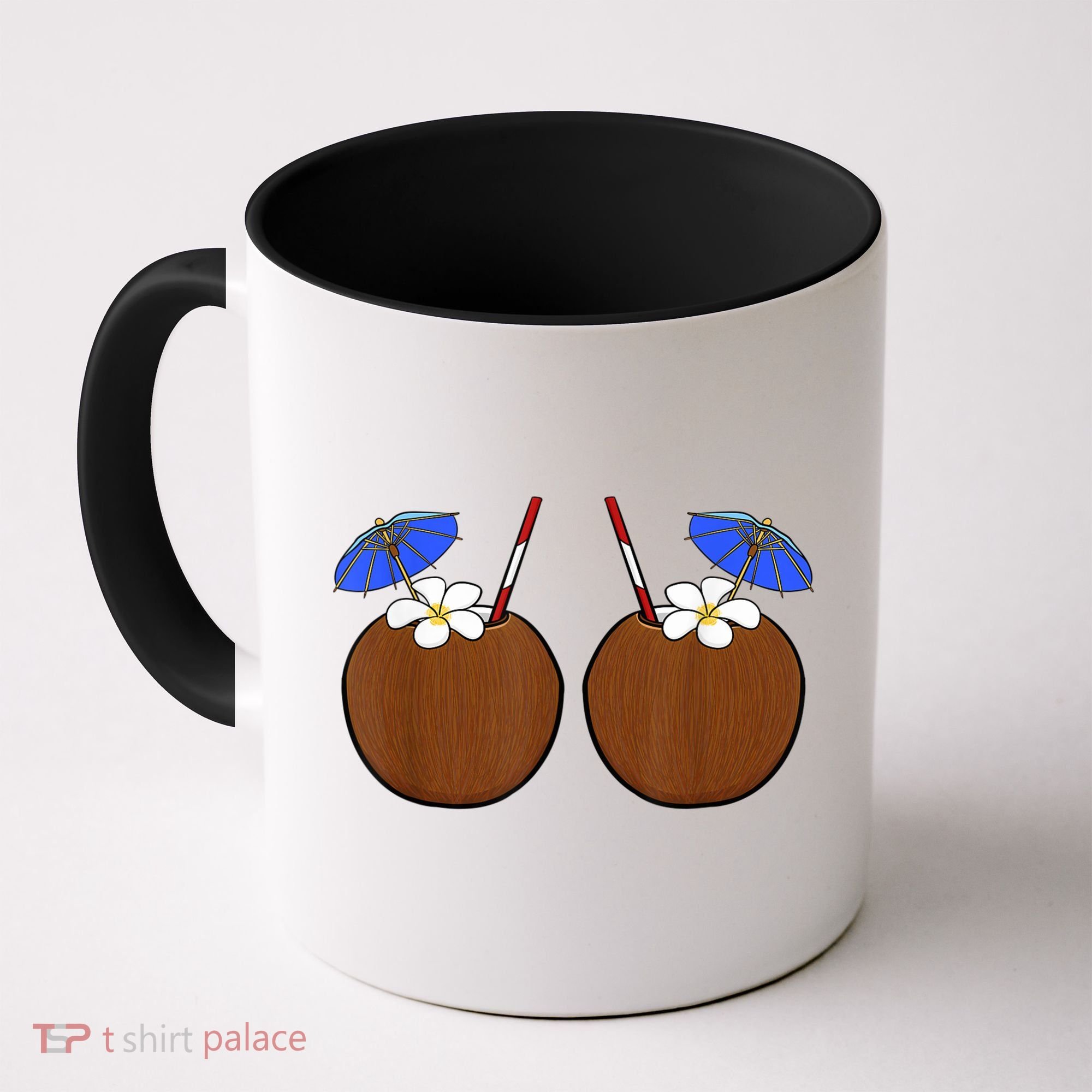 Coconut Bra Summer Season Swimming Beach Lover Coffee Mug