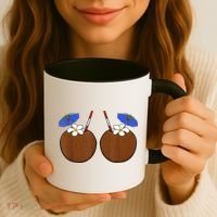 Coconut Bra Summer Season Swimming Beach Lover Coffee Mug thumb 3