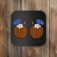 Coconut Bra Summer Season Swimming Beach Lover Coaster thumb 0