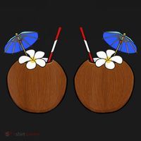 Coconut Bra Summer Season Swimming Beach Lover Women's Hoodie thumb 2